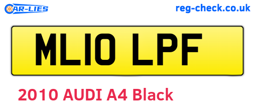 ML10LPF are the vehicle registration plates.