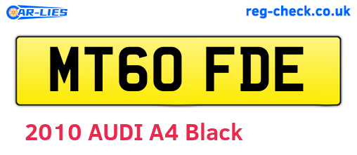 MT60FDE are the vehicle registration plates.
