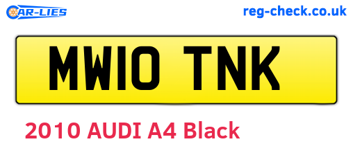MW10TNK are the vehicle registration plates.
