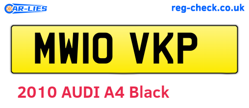 MW10VKP are the vehicle registration plates.