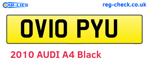 OV10PYU are the vehicle registration plates.