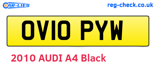 OV10PYW are the vehicle registration plates.