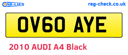 OV60AYE are the vehicle registration plates.