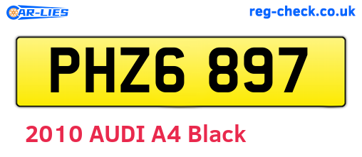 PHZ6897 are the vehicle registration plates.