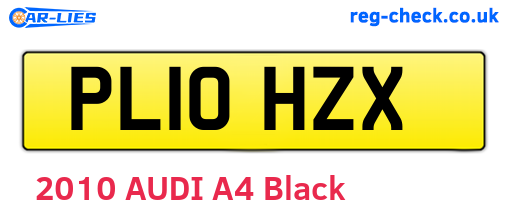 PL10HZX are the vehicle registration plates.