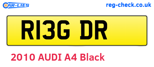 R13GDR are the vehicle registration plates.