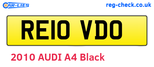 RE10VDO are the vehicle registration plates.