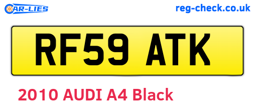 RF59ATK are the vehicle registration plates.