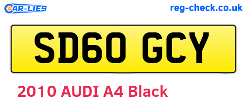 SD60GCY are the vehicle registration plates.