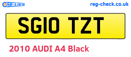 SG10TZT are the vehicle registration plates.