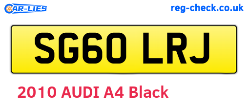 SG60LRJ are the vehicle registration plates.