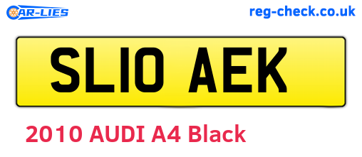 SL10AEK are the vehicle registration plates.
