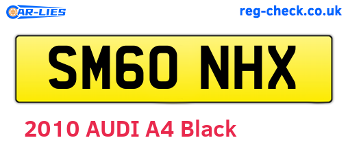 SM60NHX are the vehicle registration plates.