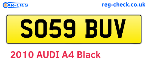 SO59BUV are the vehicle registration plates.