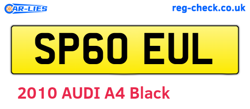 SP60EUL are the vehicle registration plates.