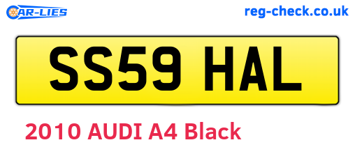 SS59HAL are the vehicle registration plates.