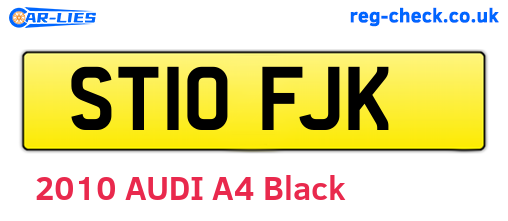 ST10FJK are the vehicle registration plates.