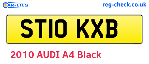 ST10KXB are the vehicle registration plates.