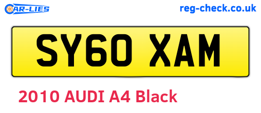SY60XAM are the vehicle registration plates.
