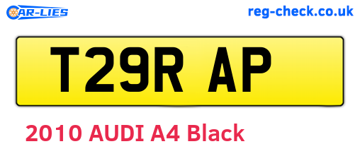 T29RAP are the vehicle registration plates.