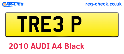 TRE3P are the vehicle registration plates.