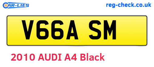 V66ASM are the vehicle registration plates.