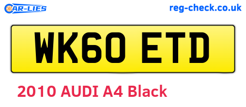 WK60ETD are the vehicle registration plates.