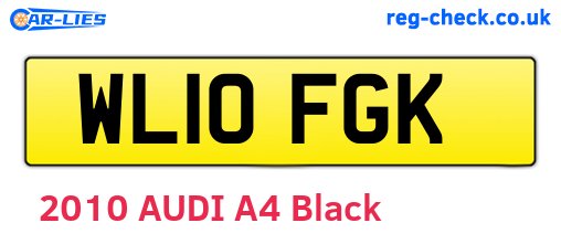 WL10FGK are the vehicle registration plates.