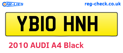 YB10HNH are the vehicle registration plates.
