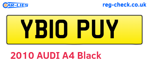 YB10PUY are the vehicle registration plates.