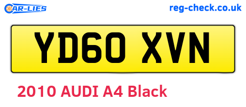 YD60XVN are the vehicle registration plates.