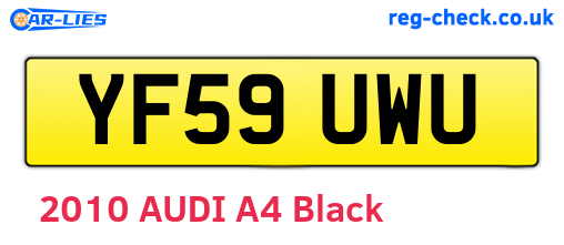 YF59UWU are the vehicle registration plates.