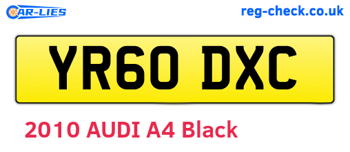 YR60DXC are the vehicle registration plates.