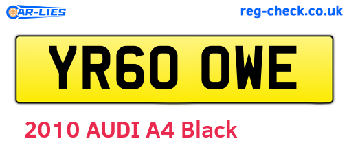 YR60OWE are the vehicle registration plates.