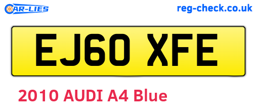 EJ60XFE are the vehicle registration plates.