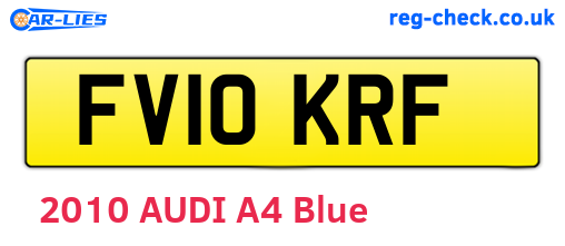 FV10KRF are the vehicle registration plates.