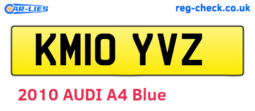 KM10YVZ are the vehicle registration plates.