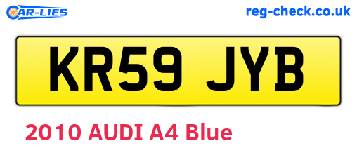 KR59JYB are the vehicle registration plates.