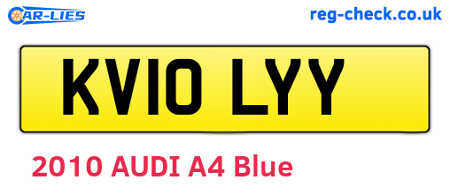 KV10LYY are the vehicle registration plates.