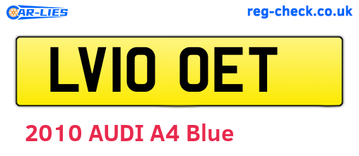LV10OET are the vehicle registration plates.