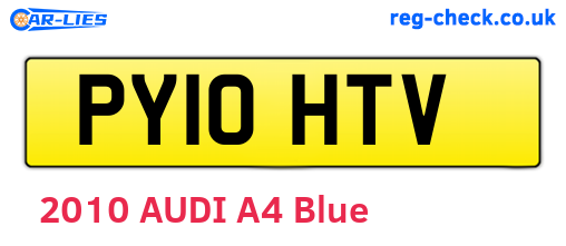 PY10HTV are the vehicle registration plates.