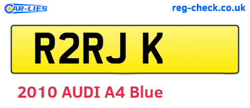 R2RJK are the vehicle registration plates.