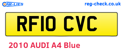 RF10CVC are the vehicle registration plates.