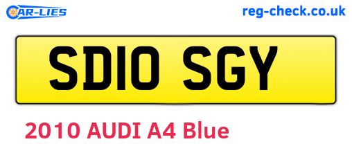 SD10SGY are the vehicle registration plates.