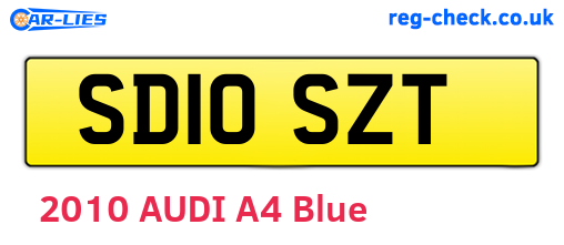 SD10SZT are the vehicle registration plates.