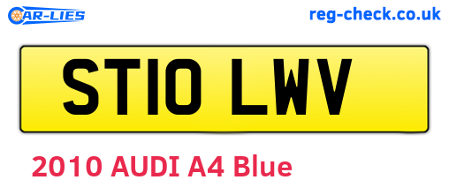 ST10LWV are the vehicle registration plates.