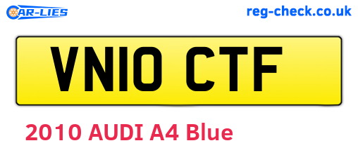 VN10CTF are the vehicle registration plates.