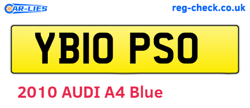 YB10PSO are the vehicle registration plates.