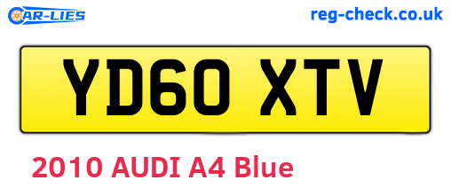 YD60XTV are the vehicle registration plates.