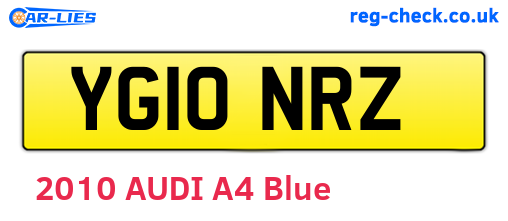 YG10NRZ are the vehicle registration plates.
